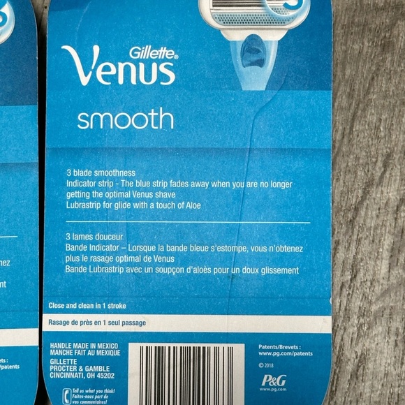 3 Packages Gillette Venus 3 Razor 3 Cartridges Procter & Gamble P&G Smooth Shave - Picture 6 of 6